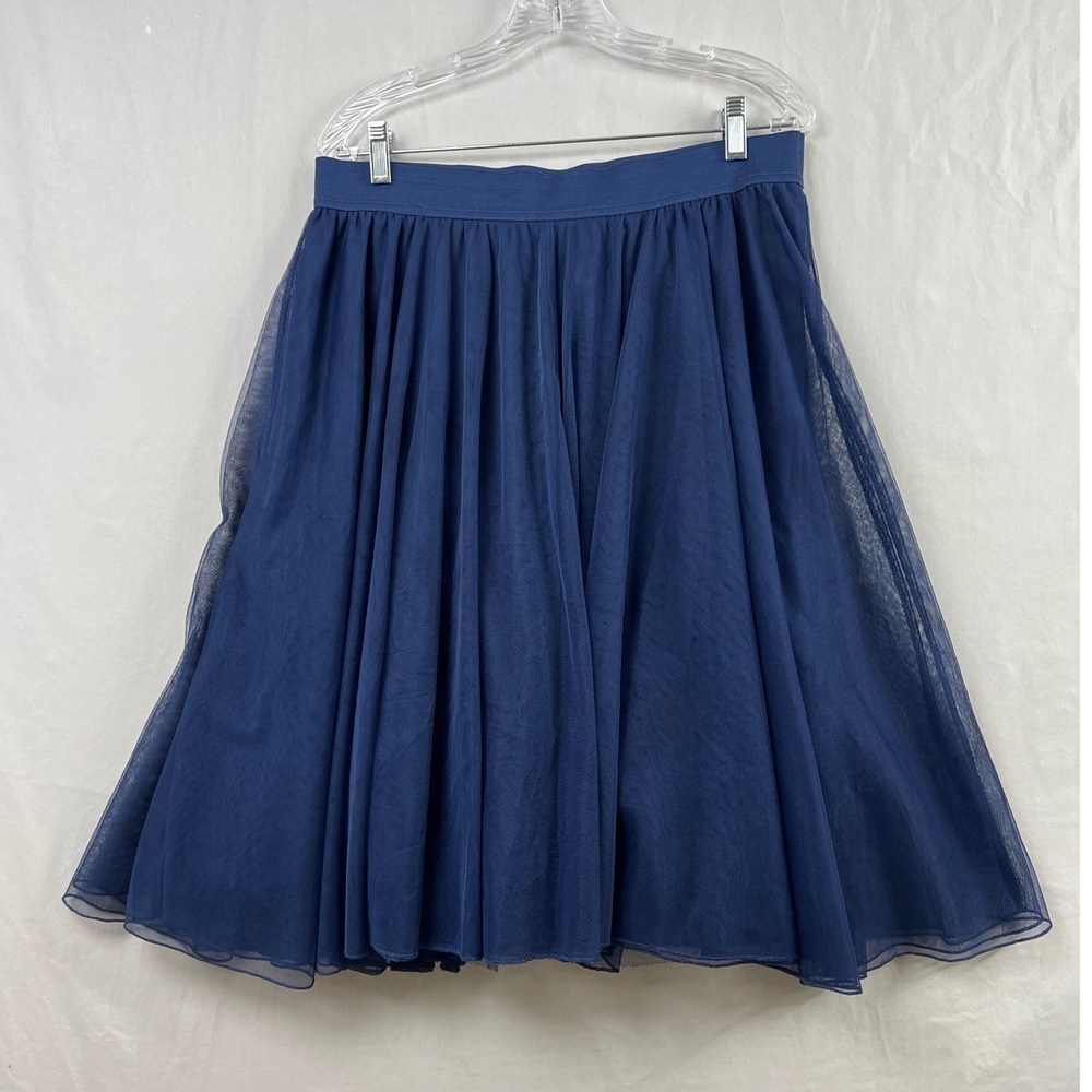 Torrid Tulle Midi Skirt Womens 00 Blue Layered Elastic Waist A-Line Flowy Party